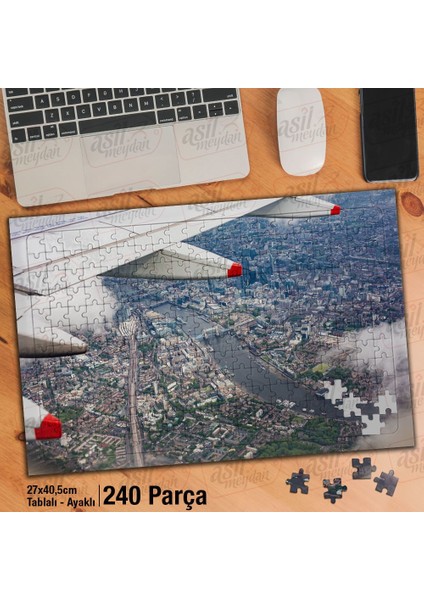 Asil Hobi - Londra - Şehrin Kuş Bakışı Görünümü - Yapboz - Ayak Destekli 240 Parça Puzzle