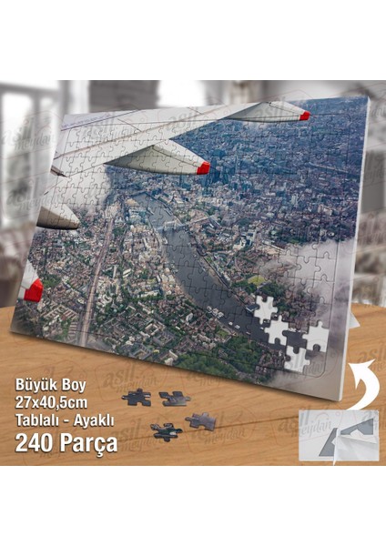 Asil Hobi - Londra - Şehrin Kuş Bakışı Görünümü - Yapboz - Ayak Destekli 240 Parça Puzzle
