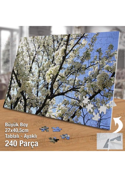 Asil Hobi Bahar - Çiçek Açmış Ağaç Dalları - Doğa Yapboz-Ayak Destekli Çerçeveli 240 Parça Puzzle fiyatları