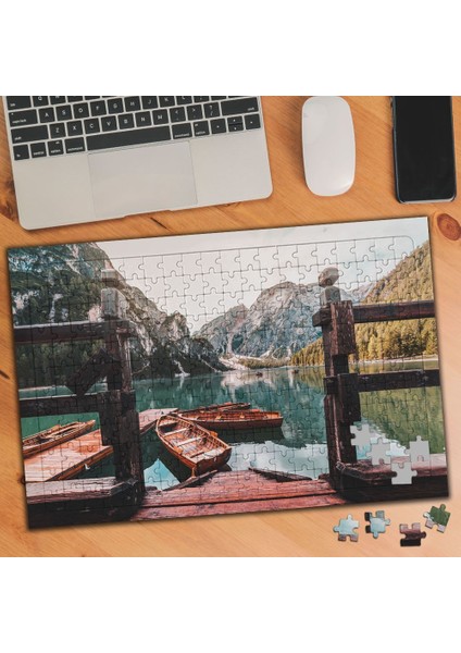 Doğa Manzarası Sandallar-Dağ 240 Parça Puzzle YAPBOZ-49674