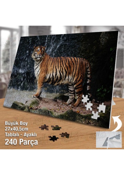 Asil Hobi Şelale -Kaplan -Doğa -Amazon -Vahşi Hayvan Yapboz-Ayak Destekli Çerçeveli 240 Parça Puzzle fiyatları