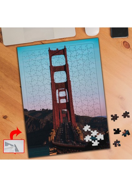 Golden Gate, Köprü, Gökyüzü 240 Parça Puzzle Yapboz TABLO-A0342