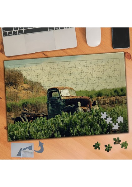 Tarlada Paslı Araba, Doğa 240 Parça Puzzle Yapboz TABLO-552