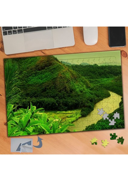 Yeşil Dağlarda Nehir 240 Parça Puzzle Yapboz TABLO-594