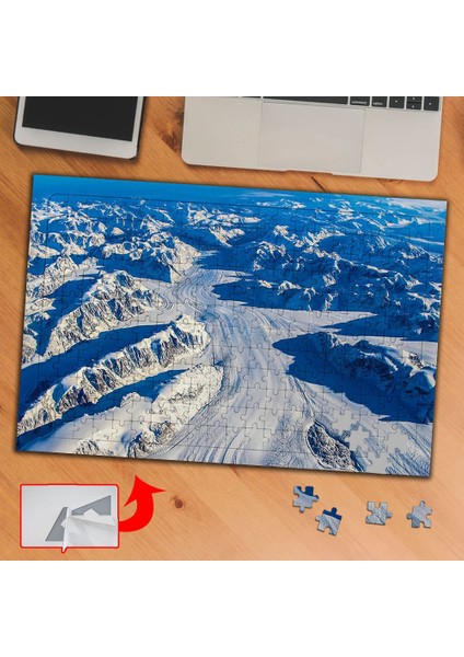 Karlı Dağlar, Yollar, Doğa 240 Parça Puzzle Yapboz TABLO-PD852