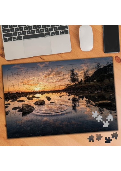 Gün Batımında Doğa Manzarası 240 Parça Puzzle YAPBOZ-74949