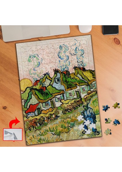 Evler ve Figür, Van Gogh 240 Parça Puzzle Yapboz TABLO-461003