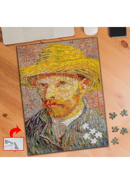 Çiftçi Şapkasıyla Van Gogh 240 Parça Puzzle Yapboz TABLO-150253