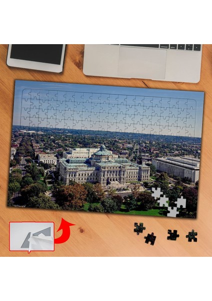 Şehir Havadan Çekim, Bahçe 240 Parça Puzzle Yapboz TABLO-196U