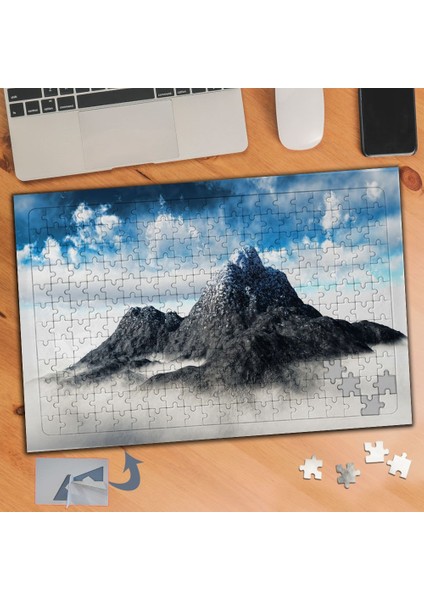 Sisli Yüksek Dağ Manzarası 240 Parça Puzzle Yapboz TABLO-299