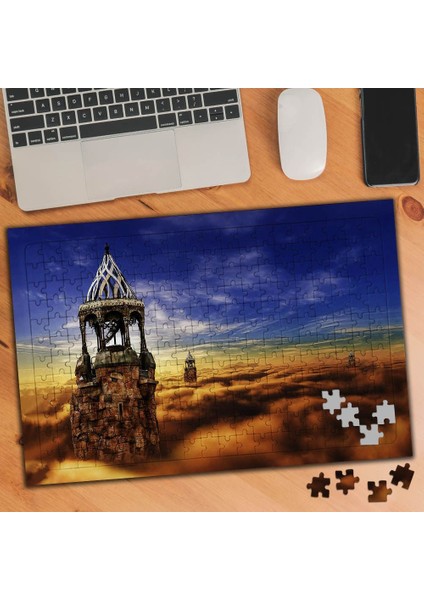 Toz Bulutları Üstünde Kuleler 240 Parça Puzzle YAPBOZ-75504