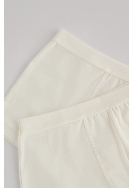 Beyaz Erkek Çocuk Organic Cotton 2li Boxer