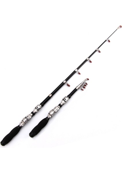 Taşınabilir Teleskopik Sea Fishing Rod, Genişletilmiş Uzunluk: 2.3m, Siyah Klip Reel Koltuk (Yurt Dışından) fiyatları