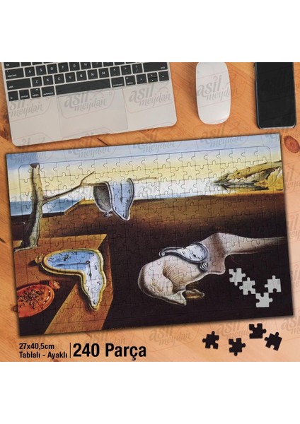 Asil Hobi Salvador Dali - Eriyen Saatler Yapboz - Ayak Destekli Çerçeveli 240 Parça Puzzle