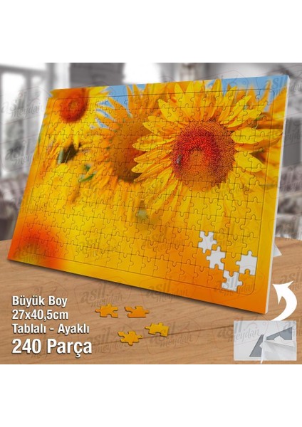 Asil Hobi Sarı Ayçiçeği - Doğa - Tabiat - Bitki Yapboz -Ayak Destekli Çerçeveli 240 Parça Puzzle fiyatları