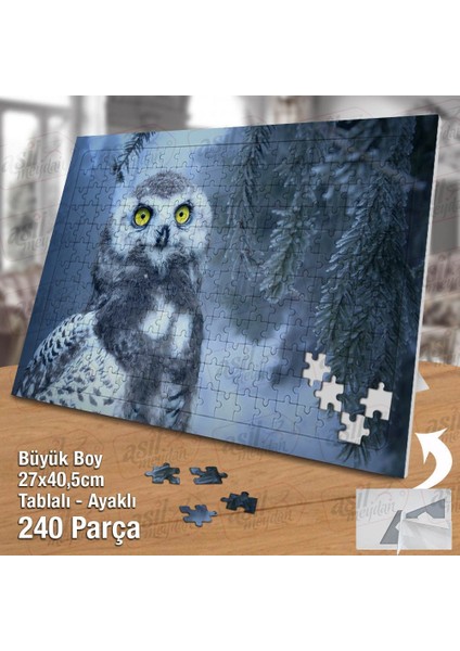 Asil Hobi Çam Ağacı - Sevimli Baykuş - Hayvan Yapboz -Ayak Destekli Çerçeveli 240 Parça Puzzle fiyatları