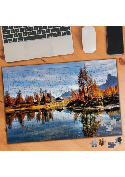 Göl Kenarındaki Ev 240 Parça Puzzle YAPBOZ-2897602