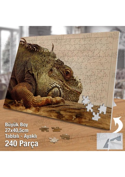 Asil Hobi Hayvan- Vahşi Yaşam - Sürüngen Kertenkele Yapboz -Ayak Destekli Çerçeveli 240 Parça Puzzle fiyatları
