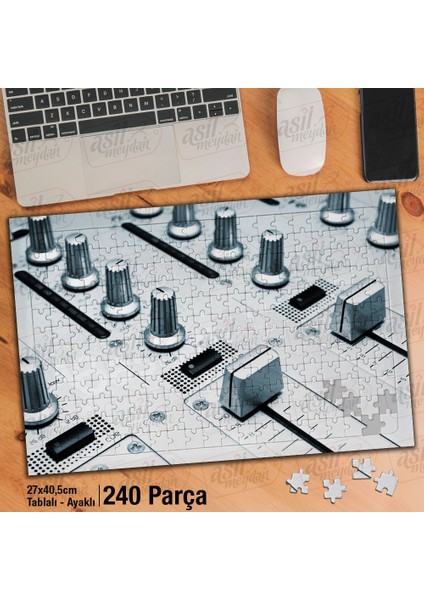 Asil Hobi Müzik - Elektro -Düğmeler - Kayıt Yapboz-Ayak Destekli Çerçeveli 240 Parça Puzzle