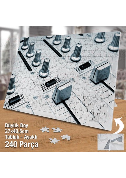 Asil Hobi Müzik - Elektro -Düğmeler - Kayıt Yapboz-Ayak Destekli Çerçeveli 240 Parça Puzzle