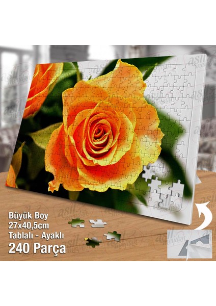 Asil Hobi Rose -Turuncu Güller - Peyzaj - Doğa Yapboz -Ayak Destekli Çerçeveli 240 Parça Puzzle fiyatları