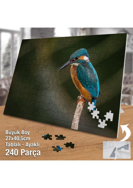 Asil Hobi Yalıçapkını - Kuş - Hayvan Yapboz -Ayak Destekli Çerçeveli 240 Parça Puzzle fiyatları