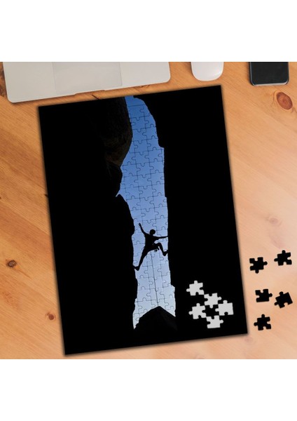 Gün Batımında Dağ Tırmanışı 240 Parça Puzzle YAPBOZ-49166135