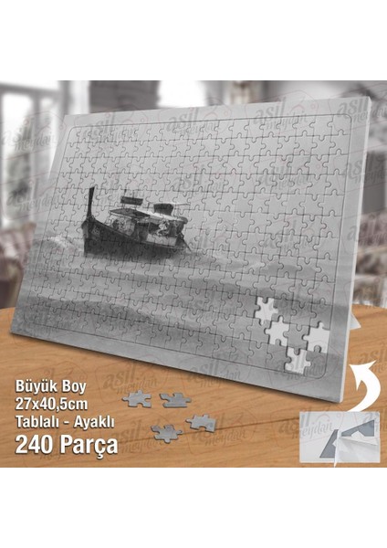Asil Hobi Tekne - Fırtına - Yağmur Damarı -Dalgalar Yapboz -Ayak Destekli Çerçeveli 240 Parça Puzzle fiyatları