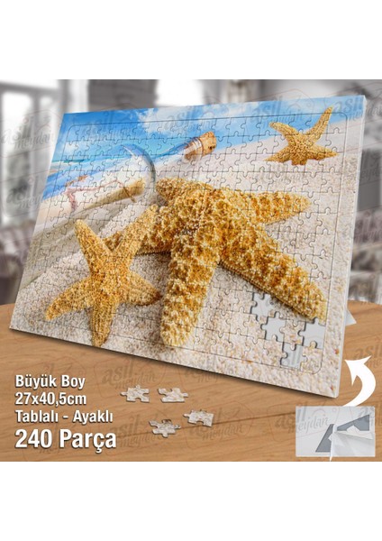 Asil Hobi Deniz Yıldızı - Şişe - Kumsal - Deniz Yapboz-Ayak Destekli Çerçeveli 240 Parça Puzzle fiyatları