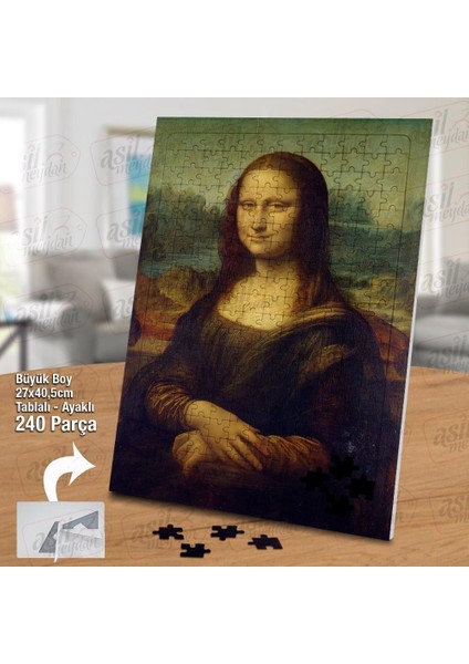 Asil Hobi Mona Lisa Tablosu - Leonardo Da Vinc Yapboz - Ayak Destekli Çerçeveli 240 Parça Puzzle fiyatları
