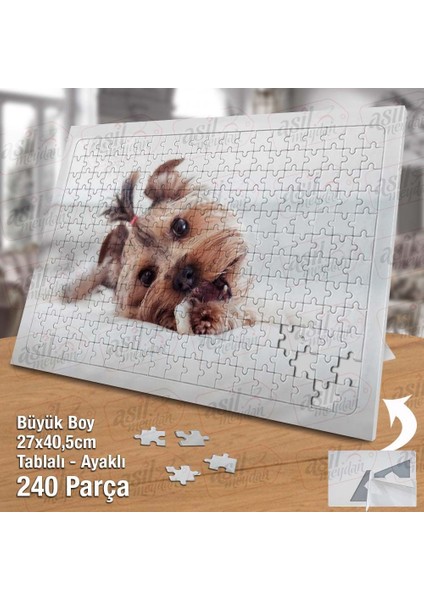 Asil Hobi Yorkshire - Terrier - Süs Köpeği -Hayvan Yapboz -Ayak Destekli Çerçeveli 240 Parça Puzzle fiyatları