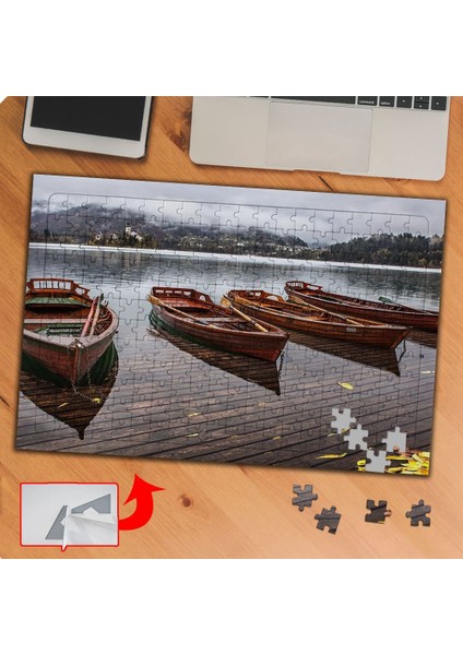 Denizdeki Tahta Sandallar 240 Parça Puzzle Yapboz TABLO-P099