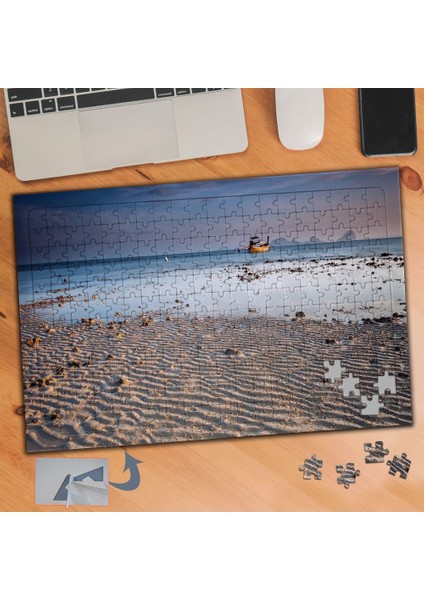 Deniz Kenarı Kum Sahil Manzarası 240 Parça Puzzle Yapboz TABLO-863