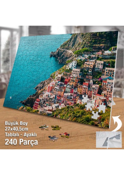 Asil Hobi Evler - Cinque Terre - Italya - Deniz Yapboz -Ayak Destekli Çerçeveli 240 Parça Puzzle fiyatları