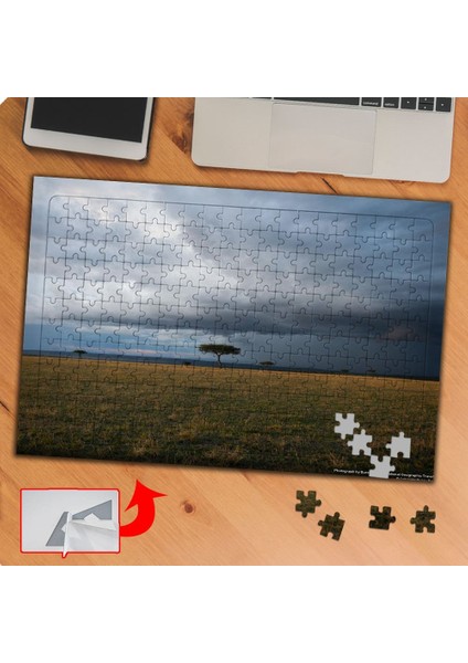 Kırsal Ovada Yanlız Ağaç 240 Parça Puzzle Yapboz TABLO-P081