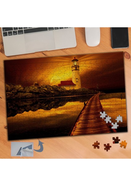 Işıklı Deniz Feneri, Deniz 240 Parça Puzzle Yapboz TABLO-770