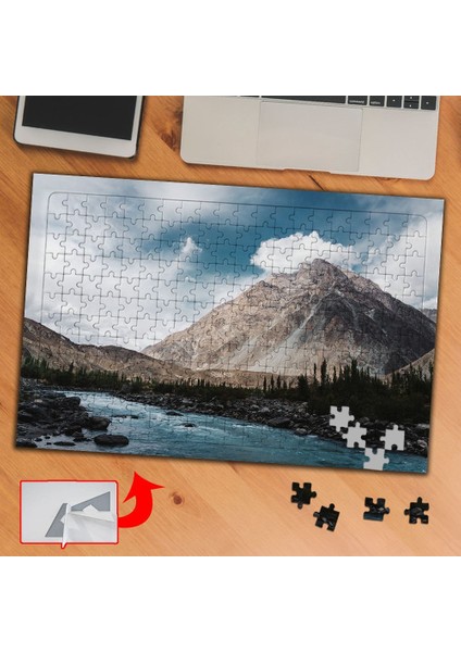 Dağ, Deniz, Bulut, Gökyüzü 240 Parça Puzzle Yapboz TABLO-ED997