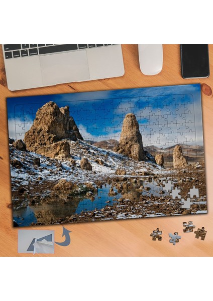 Karlı Kayalıklar, Manzara 240 Parça Puzzle Yapboz TABLO-585