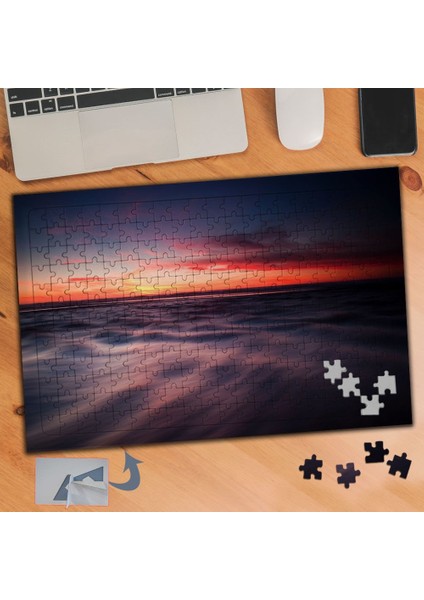 Kızıl Gökyüzü Denize Yansıma 240 Parça Puzzle Yapboz TABLO-697