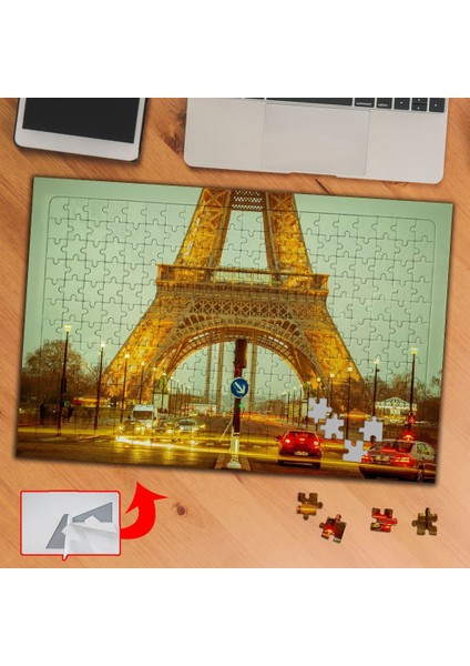 Eyfel Kulesi Altında Yol 240 Parça Puzzle Yapboz TABLO-3739