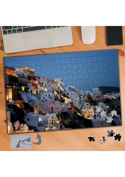 Yunanistan Beyaz Evler Mimari 240 Parça Puzzle Yapboz TABLO-339