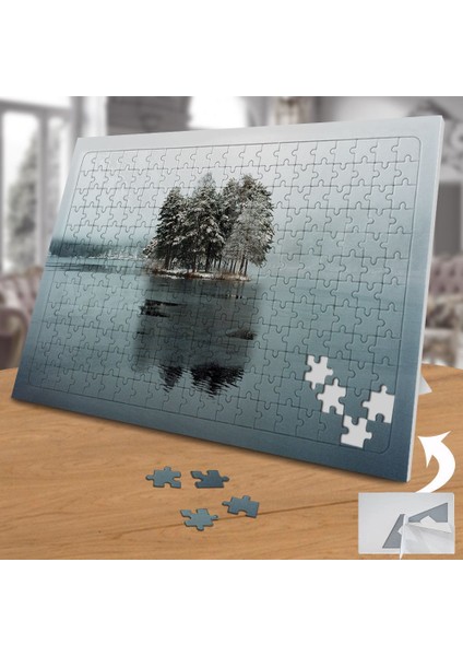 Buz Tutmuş Gölde Ağaç Manzarası 240 Parça Puzzle YAPBOZ-KS001104 fiyatları
