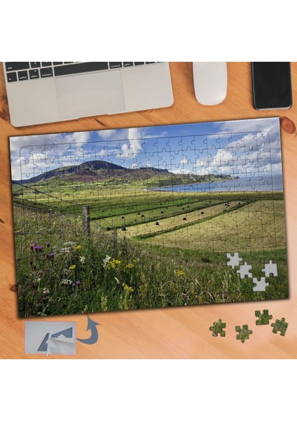 Tarla ve Deniz Doğal Manzarası 240 Parça Puzzle Yapboz TABLO-962