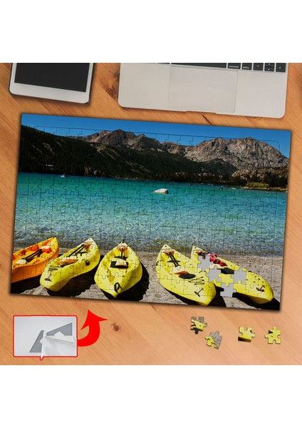 Deniz Kenarındaki Botlar 240 Parça Puzzle Yapboz TABLO-434121