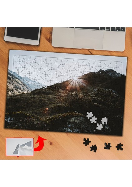 Dağın Ardındaki Güneş 240 Parça Puzzle Yapboz TABLO-463078