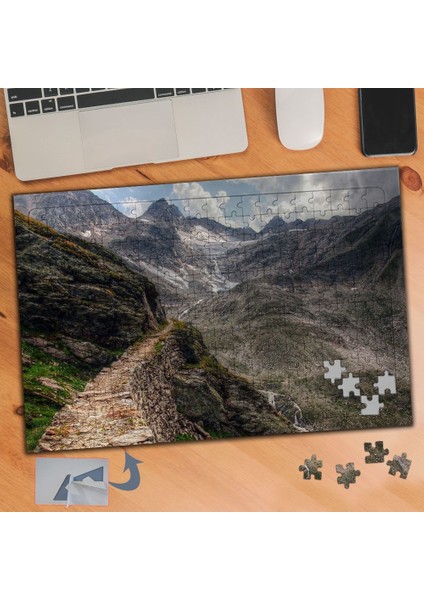 Dağ Yamaçlarında Patika Yol 240 Parça Puzzle Yapboz TABLO-199