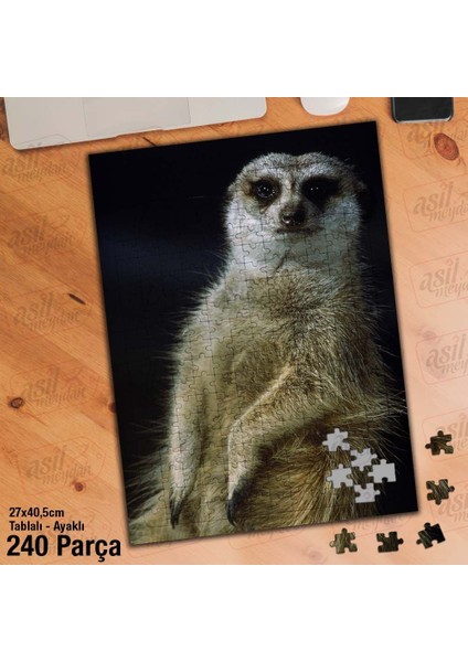 Asil Hobi Mirket - Hayvan - Vahşi Yaşam Yapboz - Ayak Destekli Çerçeveli 240 Parça Puzzle