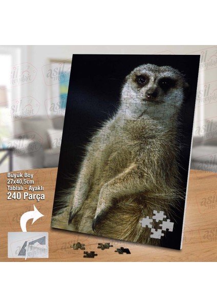 Asil Hobi Mirket - Hayvan - Vahşi Yaşam Yapboz - Ayak Destekli Çerçeveli 240 Parça Puzzle