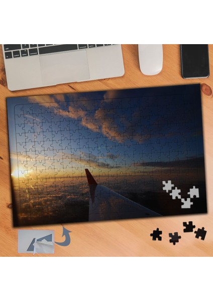 Gökyüzünde Uçak Kanadı 240 Parça Puzzle Yapboz TABLO-219