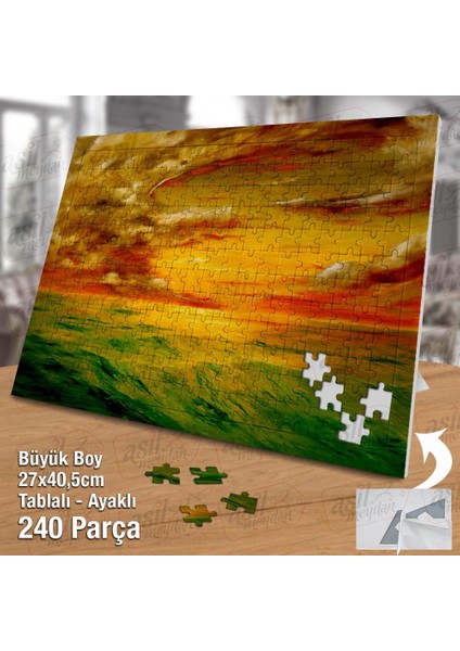 Asil Hobi Kaliforniya Sahil- Gün Batımı Yapboz-Ayak Destekli Çerçeveli 240 Parça Puzzle fiyatları